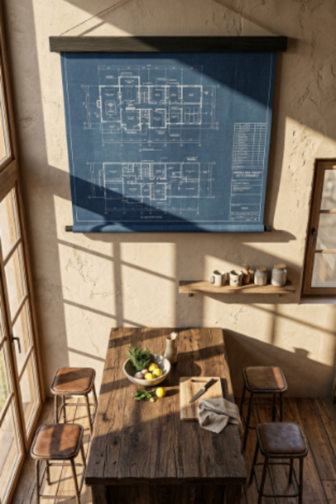 3. The Vintage Agricultural Blueprint Scroll