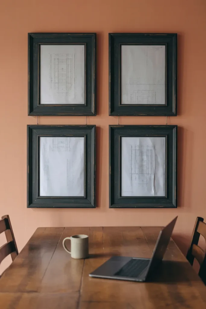 Symmetrically Framed Architectural Blueprints