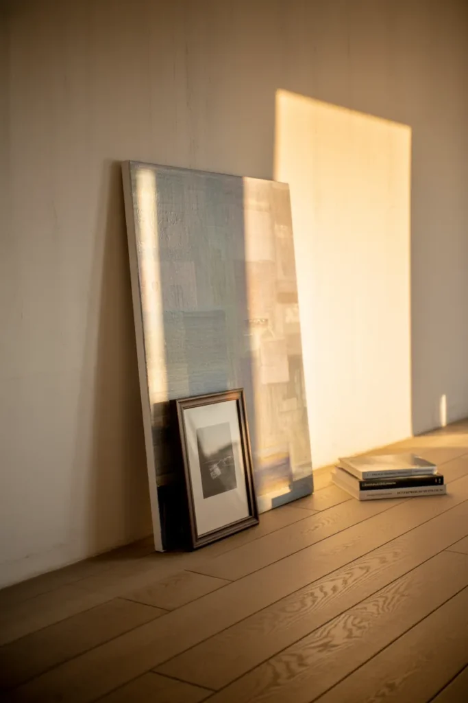 Floor-Leaning Oversized Art