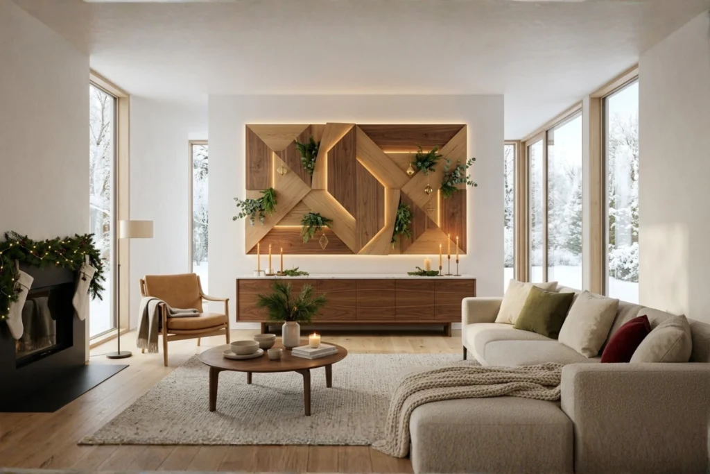 9 Modern Christmas Wall Décor Ideas for a Clean Look